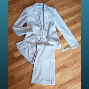 Light Gray Modern Pants Suit Business 2-piece set